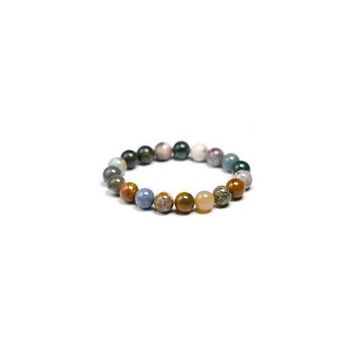 Crystal Bead Bracelet OCEAN JASPER 10mm