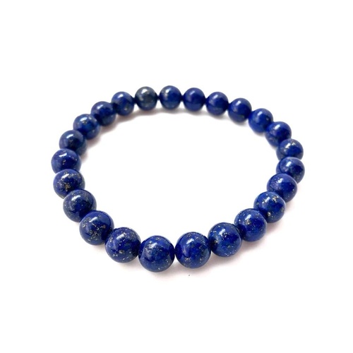 Crystal Bead Bracelet DYED LAPIS LAZULI 6mm X Small