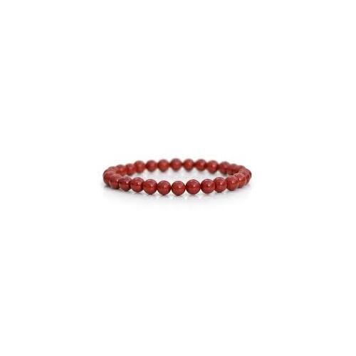 Crystal Bead Bracelet RED WEB JASPER 6mm X Small