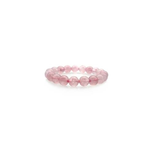 Crystal Bead Bracelet ROSE QUARTZ 12mm Large