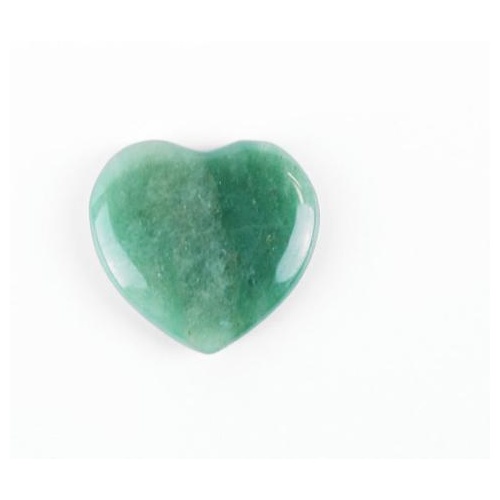 Carved Crystal PUFF HEART New Jade 50mm