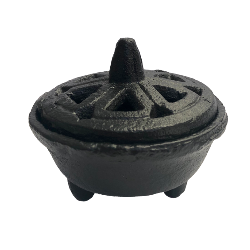 Cauldron w Lid Cast Iron CUTWORK Small 8cm