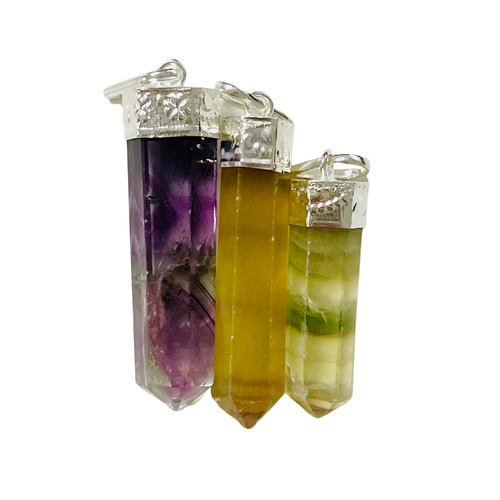 Crystal Pendant Cap Pencil MULTI FLUORITE