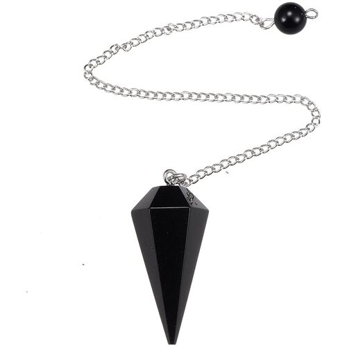 Gemstone Pendulum BLACK ONYX With Chain and Bead