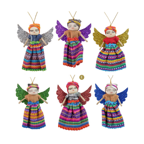 Guatemalan Worry Doll CHRISTMAS ANGEL Pack of 12