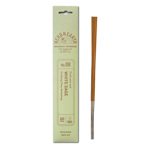 Herb & Earth Incense WHITE SAGE 20 stick packet