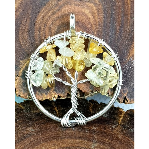 Handmade Pendant Tree of Life CITRINE 3cm