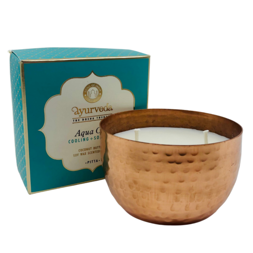 Ayurveda Candle AQUA OUD Cooling + Soothing PITTA 2 Wick Jar 200g