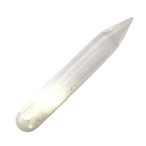 Selenite Crystal Massage Wand POINTED END