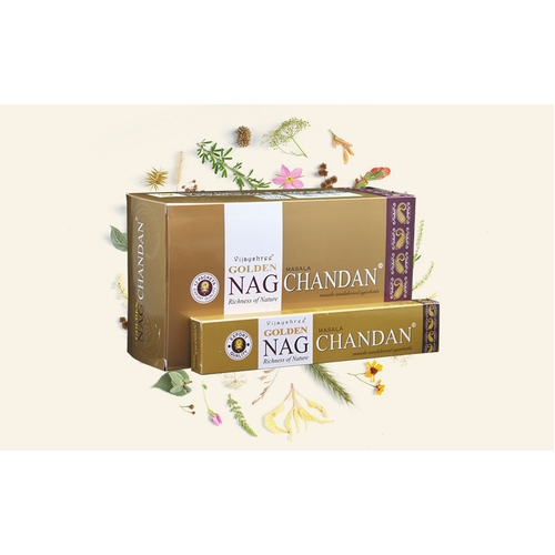 Vijayshree GOLDEN NAG CHANDAN 15g BOX of 12 Packets
