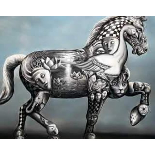 Poster Print PAREIDOLIA HORSE A3