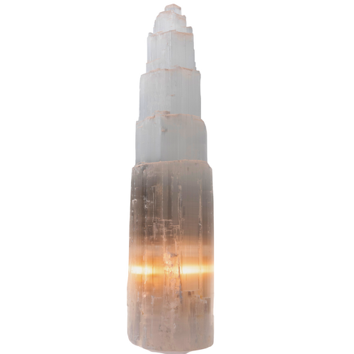 Natural Selenite Lamp 30-35cm