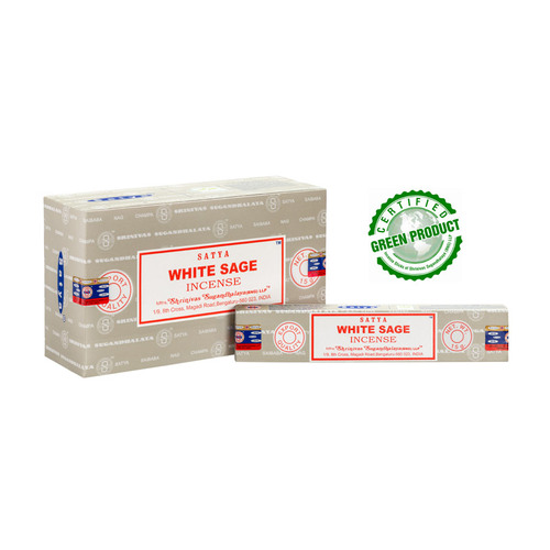 Satya Incense WHITE SAGE 15g BOX of 12 Packets