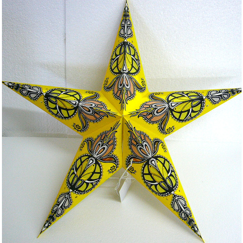 Star Hanging Lantern YELLOW BLACK