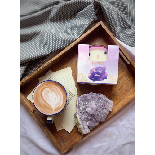 Healing Crystals Scented Candle AMETHYST 200g