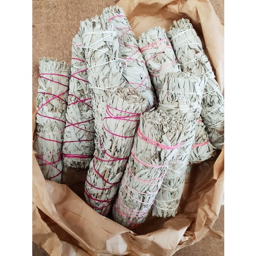 Californian White Sage Smudge JUMBO Sticks- Bulk pack of 10 UNPACKAGED