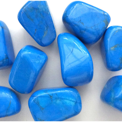 Tumbled Stones BLUE HOWLITE 100g