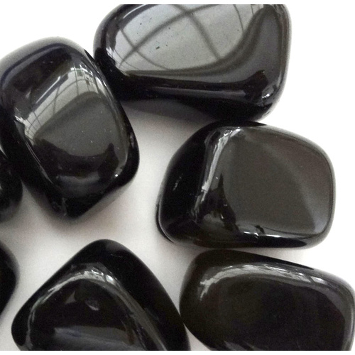 Silverstone Tumbled Stones BLACK OBSIDIAN 100g with Explanation Card