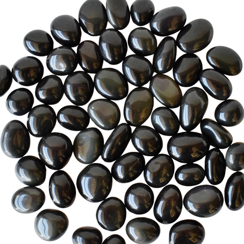 Tumbled Stones BLACK OBSIDIAN 1KG Bulk