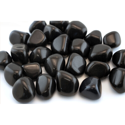 Tumbled Stones BLACK AGATE Bulk 1KG
