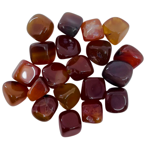 Silverstone Tumbled Stones Bulk CARNELIAN 500g with Explanation Card