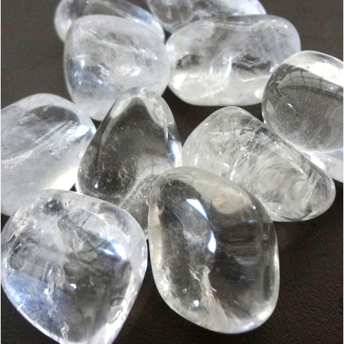 Silverstone Tumbled Stones CLEAR QUARTZ 200g with Explanation Card