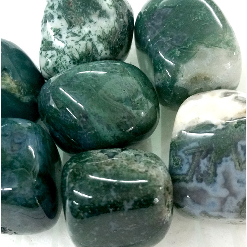 Tumbled Stones MOSS AGATE 100g