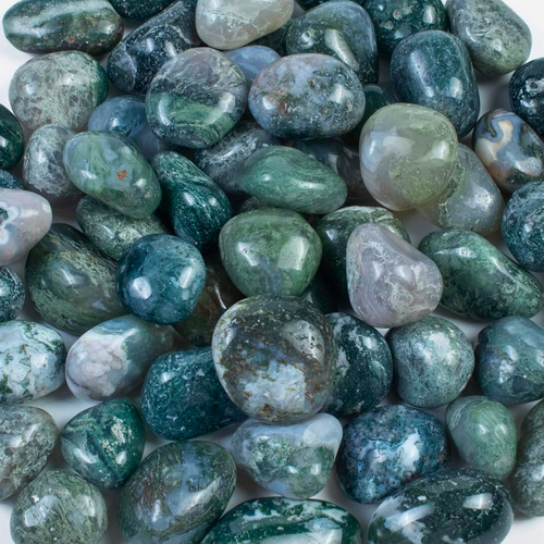 Tumbled Stones Bulk MOSS AGATE SMALL 1kg