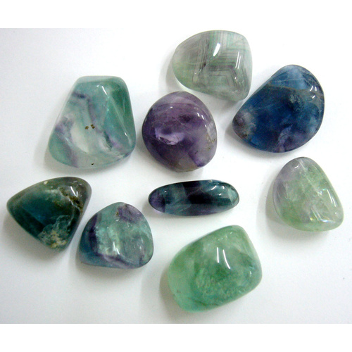 Tumbled Stones RAINBOW FLUORITE 100g