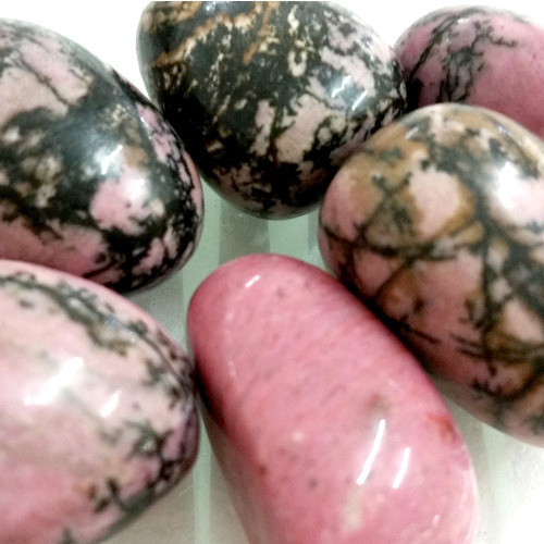 Silverstone Tumbled Stones RHODONITE 100g with Explanation Card