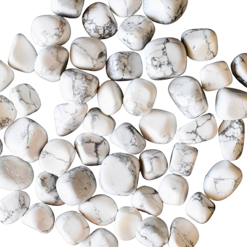 Tumbled Stones WHITE HOWLITE 100g